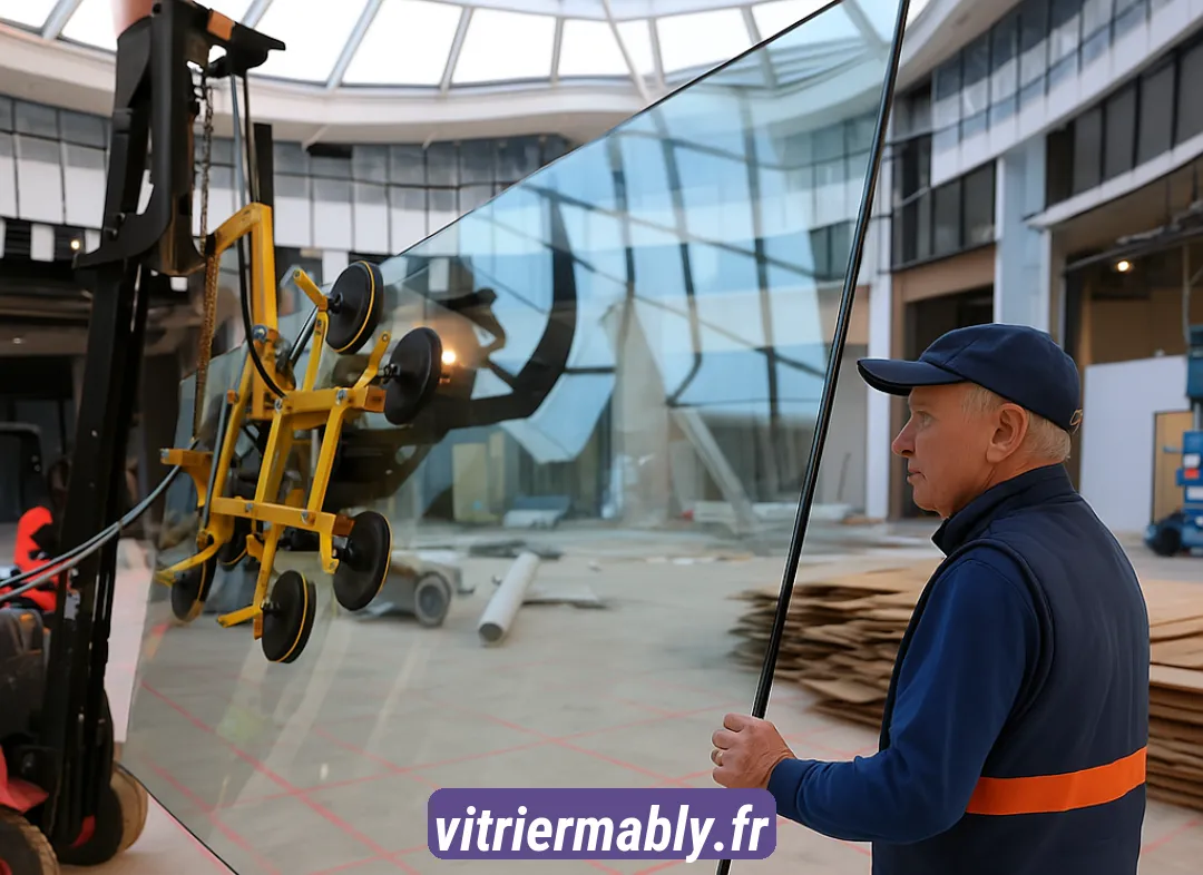 Remplacement de vitrine magasin Mably